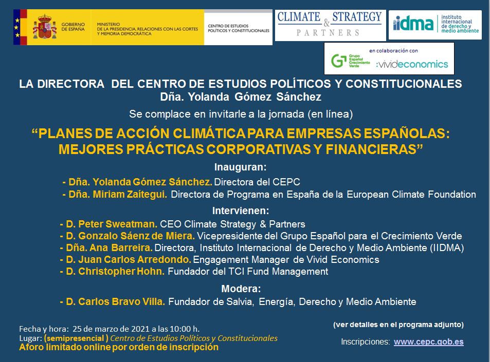 Planes de Acción Climática para Empresas Españolas: Mejores Prácticas Corporativas y Financieras