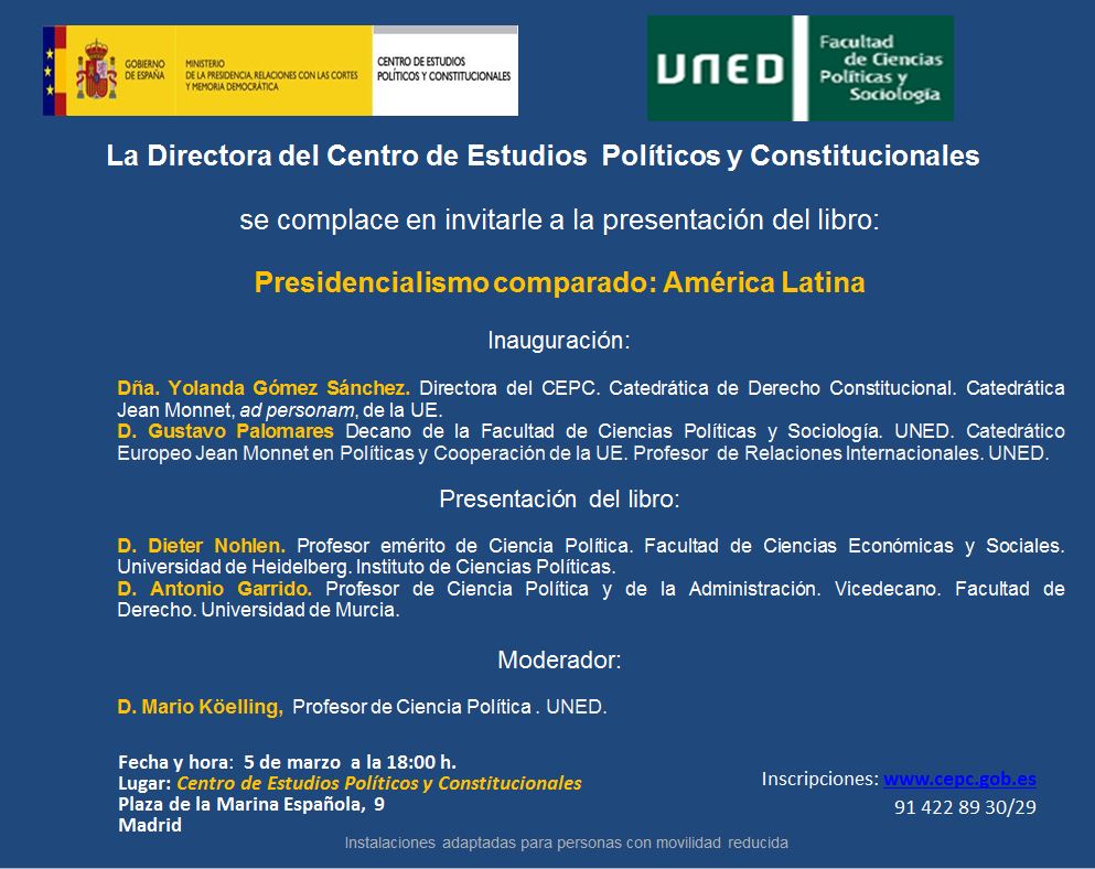 Presentación del libro: Presidencialismo comparado: América Latina