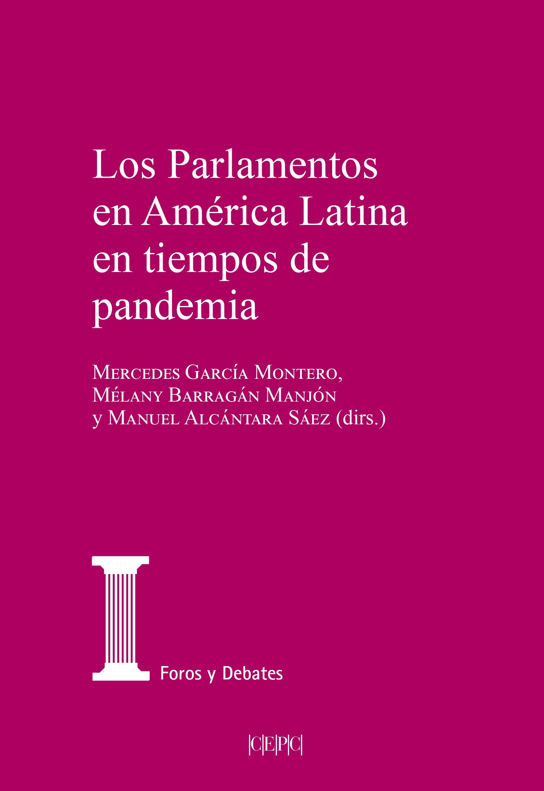 Portada libro "Los parlamentos en América Latina en tiempos de pandemia"