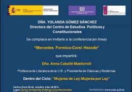 Conferencia (en línea): “Mercedes Formica-Corsi Hezode” (26/10/2020)