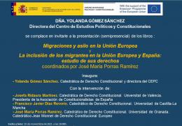 Migraciones y asilo en la Unión Europea y La inclusión de los migrantes en la Unión Europea y España: estudio de sus derechos