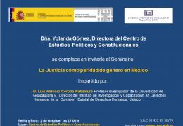 La Justicia como paridad de género en México