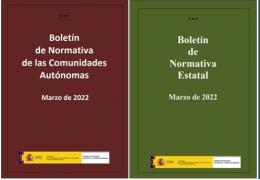 Publicados los boletines de novedades normativas correspondientes a marzo de 2022