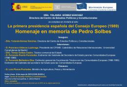 La primera presidencia española del Consejo Europeo (1989). Homenaje en memoria de Pedro Solbes (16/05/2023)