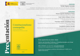 Presentación del libro "Constitucionalismo cosmopolita"