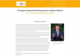 El CEPC colabora en la organización del IX Congreso Internacional Transparencia y Gobierno Abierto (León, 25-27 de septiembre)