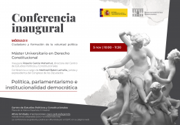 Conferencia inaugural del Módulo II "Ciudadano y formación de la voluntad política"