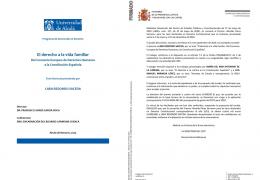 Premios a tesis doctorales del CEPC (1). El derecho a la vida familiar: del Convenio Europeo de Derechos Humanos a la Constitución Española