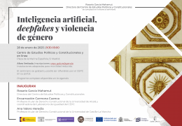 Seminario "Inteligencia artificial, deepfakes y violencia de género"